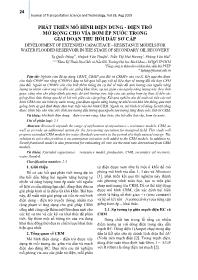 Phát triển mô hình điện dung - Điện trở mở rộng cho vỉa bơm ép nước trong giai đoạn thu hồi dầu sơ cấp