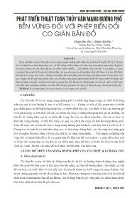 Phát triển thuật toán thủy vân mạng đường phố bền vững đối với phép biến đổi co giãn bản đồ