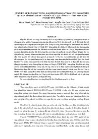 Quản lý, sử dụng đất nông, lâm trường dựa vào cộng đồng trên địa bàn tỉnh Hòa Bình – nghiên cứu tại công ty TNHH MTV lâm nghiệp Hòa Bình