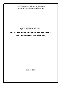 Quy định chung Bài tập lớn, Đồ án môn học, Đồ án tốt nghiệp của sinh viên chuyên ngành ô tô