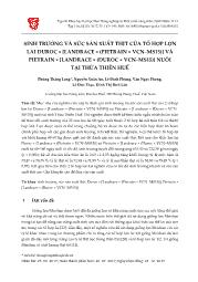 Sinh trưởng và sức sản xuất thịt của tổ hợp lợn lai duroc × [landrace × (pietrain × vcn–ms15)] và pietrain × [landrace × (duroc × vcn–ms15)] nuôi tại Thừa Thiên Huế