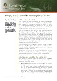 Tác động của việc Anh rời EU đối với ngành gỗ Việt Nam