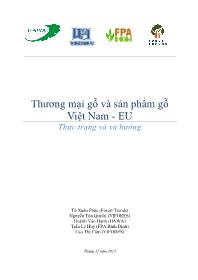 Thương mại gỗ và sản phẩm gỗ Việt Nam - EU - Thực trạng và xu hướng