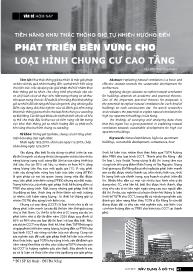 Tiềm năng khai thác thông gió tự nhiên hướng đến phát triển bền vững cho loại hình chung cư cao tầng