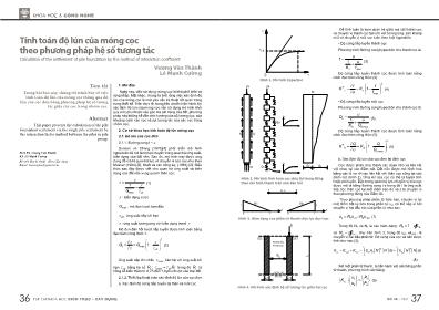 Tính toán độ lún của móng cọc theo phương pháp hệ số tương tác