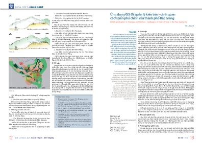 Ứng dụng GIS để quản lý kiến trúc - Cảnh quan các tuyến phố chính của thành phố Bắc Giang