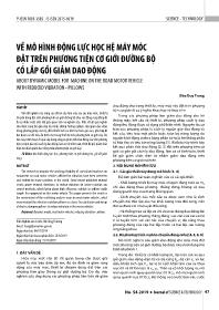 Về mô hình động lực học hệ máy móc đặt trên phương tiện cơ giới đường bộ có lắp gối giảm dao động