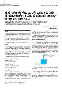 Về một giải pháp nâng cao chất lượng điều khiển hệ thống có khâu trễ dùng bộ điều khiển ngoại suy và luật điều khiển PID số