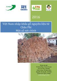 Việt Nam nhập khẩu gỗ nguyên liệu từ châu Phi một số nét chính