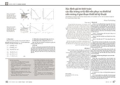 Xác định giá trị tính toán các đặc trưng cơ lý đất nền phục vụ thiết kế nền móng ở giai đoạn thiết kế kỹ thuật