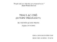 Bài giảng Thai lạc chỗ - Nguyễn Quang Trọng