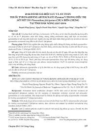 Đánh giá hiệu lực và an toàn thuốc Pyronaridine-Artesunate (Pyramax®) trong điều trị sốt rét do Plasmodium falciparum chưa biến chứng tại tỉnh Đăk Nông (2017-2019)