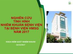 Đề tài Nghiên cứu tình hình nhiễm khuẩn bệnh viện tại Bệnh viện HMSG năm 2017