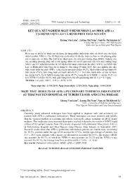 Kết quả xét nghiệm MGIT ở bệnh nhân lao phổi AFB (-) tại Bệnh viện lao và Bệnh viện phổi Thái Nguyên