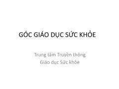 Tài liệu Góc giáo dục sức khỏe