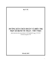 Tài liệu Hướng dẫn chẩn đoán và điều trị một số bệnh về thận-tiết niệu