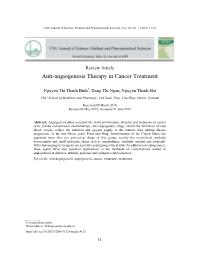 Anti-angiogenesis Therapy in Cancer Treatment - Nguyen Thi Thanh Binh