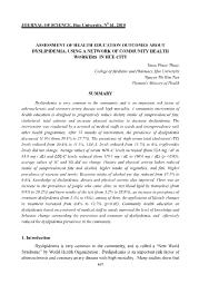 Assessment Of Health Education Outcomes About Dyslipidemia, Using A Network Of Community Health Workers In Hue City – Doan Phuoc Thuoc