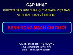 Bài giảng Bệnh động mạch chi dưới - Đinh Thị Thu Hương