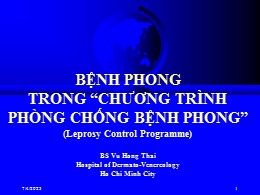 Bài giảng Bệnh phong trong 