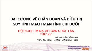 Bài giảng Đại cương về chẩn đoán và điều trị suy tĩnh mạch mạn tính chi dưới – Nguyễn Vân Anh