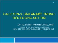 Bài giảng Dấu ấn mới trong tiên lượng suy tim - Huỳnh Văn Minh