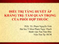 Bài giảng Điều trị tăng huyết áp kháng trị: Tầm quan trọng của phối hợp thuốc - Phạm Nguyễn Vinh