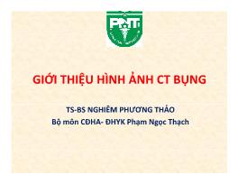 Bài giảng Giới thiệu hình ảnh CT bụng - Nghiêm Phương Thảo