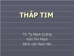 Bài giảng Thấp tim - Tạ Mạnh Cường