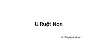 Bài giảng U ruột non - Đồng Ngọc Khanh