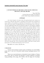 Cancer Incidence In The Population Of Thua Thien Hue Province, Vietnam, 2001-2009 – Nguyen Dinh Tung