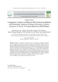 Comparative Analysis of Different DNA Extraction Methods and Preliminary Analysis of Genetic Diversity of Hedera nepalensis K. Koch. in Vietnam Based on GBSSI Marker - Dinh Doan Long