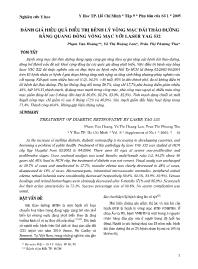 Đánh giá hiệu quả điều trị bệnh lý võng mạc đái tháo đường bằng quang đông võng mạc với Laser Yag 532