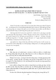 Đánh giá kết quả phẫu thuật nội soi khâu lỗ thủng dạ dày - Tá tràng tại Bệnh viện Đà Nẵng