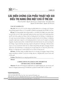 Đề tài Các biến chứng của phẫu thuật nội soi điều trị nang ống mặt chủ ở trẻ em