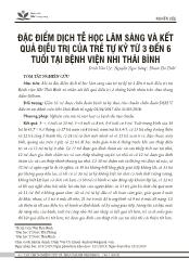 Đề tài Đặc điểm dịch tễ học lâm sàng và kết quả điều trị của trẻ tự kỷ từ 3 đến 6 tuổi tại Bệnh viện Nhi Thái Bình - Đinh Văn Uy