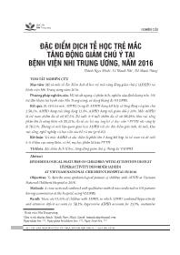 Đề tài Đặc điểm dịch tễ học trẻ mắc tăng động giảm chú ý tại Bệnh viện Nhi Trung ương, năm 2016 - Thành Ngọc Min