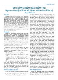 Đề tài Đo lường hiệu quả điều trị: Nguy cơ tuyệt đối và số bệnh nhân cần điều trị - Nguyễn Văn Tuấn