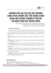 Đề tài Nghiên cứu giá trị của xét nghiệm công thức nhiễm sắc thể trong chẩn đoán hội chứng Turner ở trẻ em tại Bệnh viện Nhi Trung ương