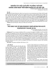 Đề tài Nghiên cứu hiệu quả điều trị bằng thở máy không xâm nhập trên bệnh nhân suy hô hấp cấp - Võ Việt Hà