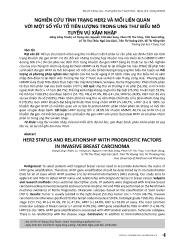 Đề tài Nghiên cứu tình trạng her2 và mối liên quan với một số yếu tố tiên lượng trong ung thư biểu mô tuyến vú xâm nhập - Đặng Công Thuận