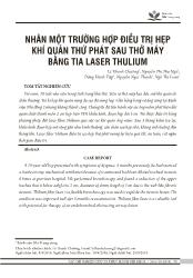 Đề tài Nhân một trường hợp điều trị hẹp khí quản thứ phát sau thở máy bằng tia Laser Thulium - Lê Thanh Chương