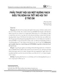 Đề tài Phẫu thuật nội soi một đường rạch điều trị bệnh đa tiết mồ hôi tay ở trẻ em - Phạm Duy Hiền