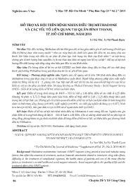 Hỗ trợ xã hội trên bệnh nhân điều trị methadone và các yếu tố liên quan tại quận Bình Thạnh, Tp. Hồ Chí Minh, năm 2018