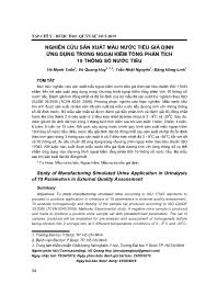 Nghiên cứu sản xuất mẫu nước tiểu giả định ứng dụng trong ngoại kiểm tổng phân tích 10 thông số nước tiểu