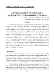 Research On Chronic Hbv Infection And Risk Factors In Patients With Liver Cancer In The Hospital Of Hue College Of Medicine And Pharmacy – Vo Dang Anh Thu