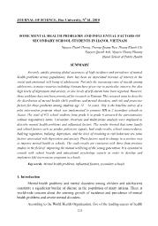 Some Mental Health Problems And Influential Factors Of Secondary School Students In Hanoi, Vietnam – Nguyen Thanh Huong