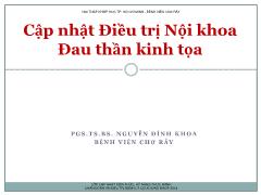 Tài liệu Cập nhật Điều trị Nội khoa đau thần kinh tọa - Nguyễn Đình Khoa