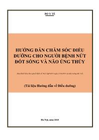 Tài liệu Hướng dẫn chăm sóc điều dưỡng cho người bệnh nứt đốt sống và não úng thủy