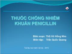 Tài liệu Thuốc chống nhiễm khuẩn Penicilin - Võ Hồng Nho